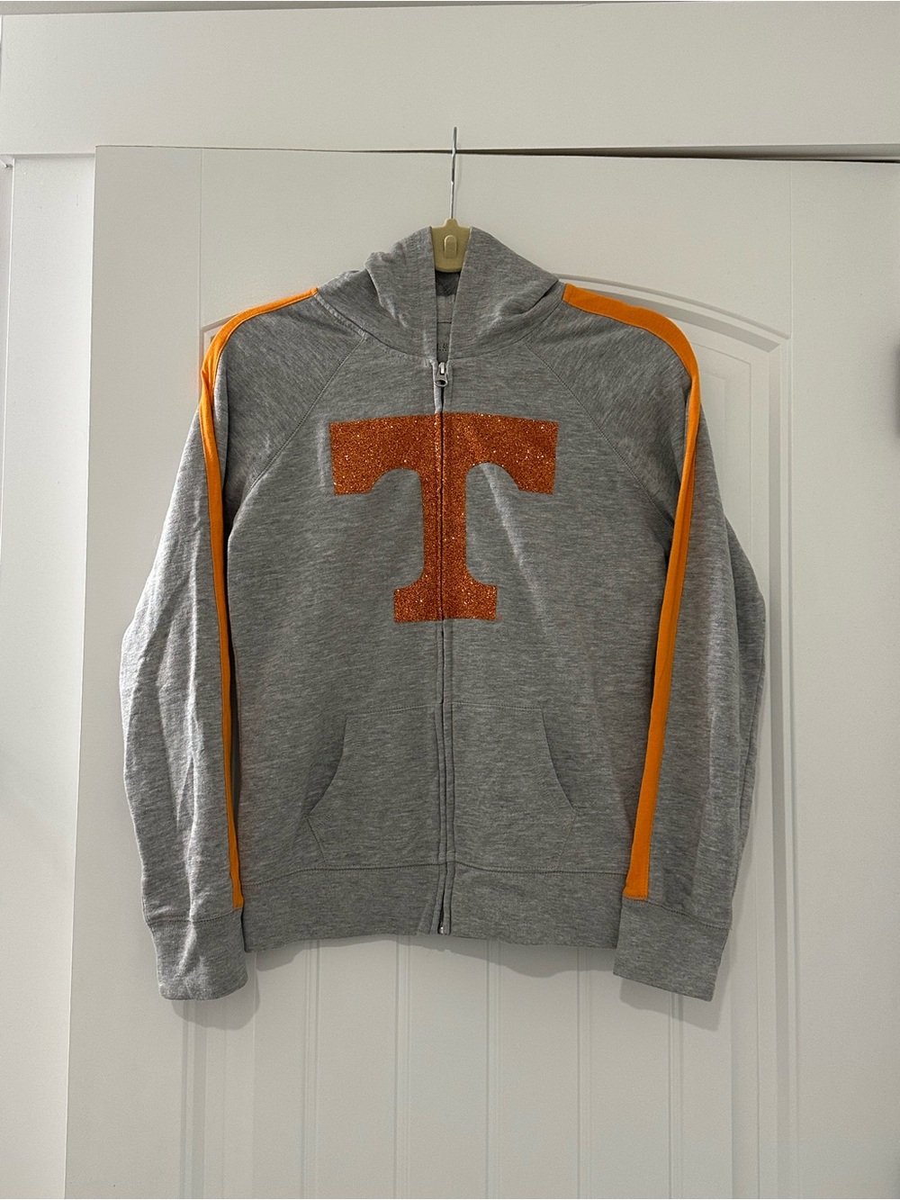 NWOT 5th & Ocean Tennessee Vols Glitter Logo Zip Up Hoodie Jacket Girls Sz 14